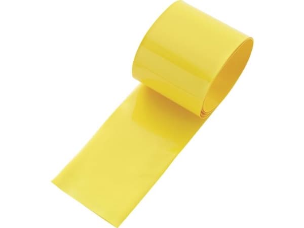 TRU COMPONENTS 1570673 Akun kutisteletku ilman liimaa Keltainen 44 mm 22 mm Kutistumisnopeus:2:1 1 kpl 1 kpl
