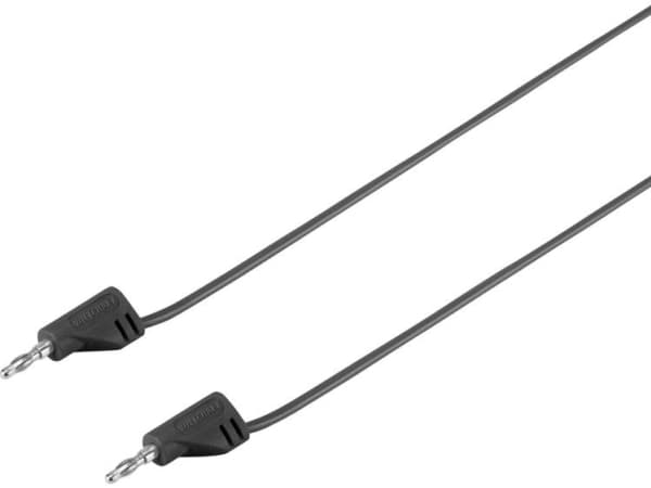 VOLTCRAFT MSB-200 Prøveledning Lamelstik 2 mm Lamelstik 2 mm 0.60 m Sort 1 stk