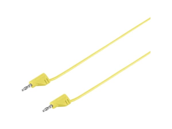 VOLTCRAFT MSB-200 Prøveledning [Lamelstik 2 mm - Lamelstik 2 mm] 0,90 m Gul 1 stk