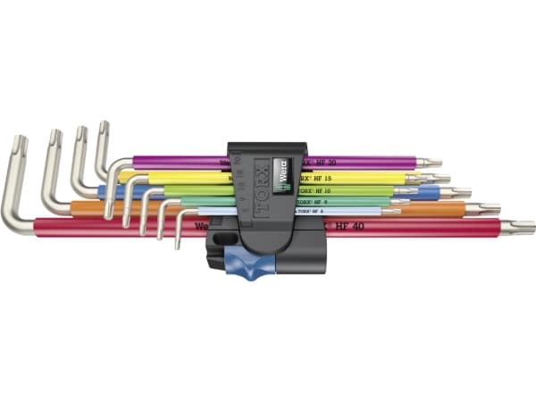Wera 3967/9 TX SXL - L-nøkkelsett - 9 deler - inn clip-holder