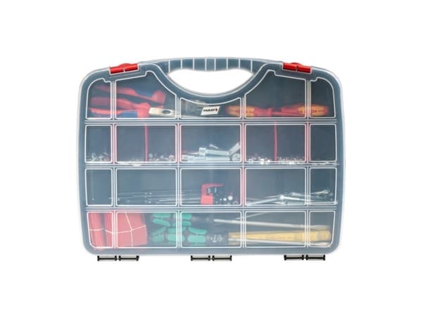 Parat 5853000391, Verktygslåda, Polypropylen, Svart, Röd, Transparent, 460 mm, 80 mm, 355 mm