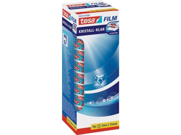 TESA 58259-00000-00, Transparent, Dekoration, Polypropylen (PP), 33 m, 15 mm, 10 stk