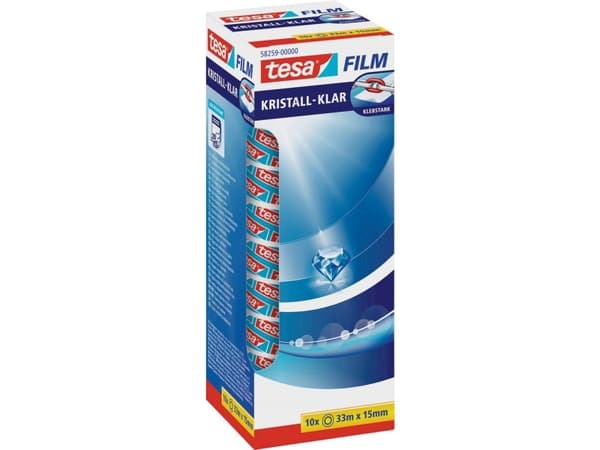 TESA 58259-00000-00, Transparent, Dekoration, Polypropylen (PP), 33 m, 15 mm, 10 stk