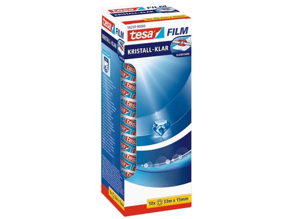 TESA 58259-00000-00, Transparent, Dekoration, Polypropylen (PP), 33 m, 15 mm, 10 stk