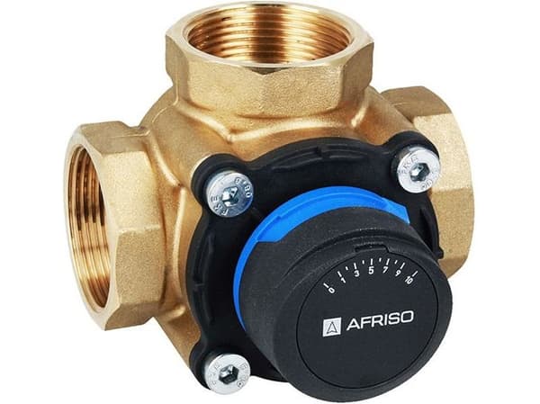 Afriso ProClick-styrning: 3-vägs roterande blandningsventil ARV 386 ProClick, DN40, Rp1 1/2", Kvs 25 + elektriskt ställdon ARM 343 ProClick (1338644)