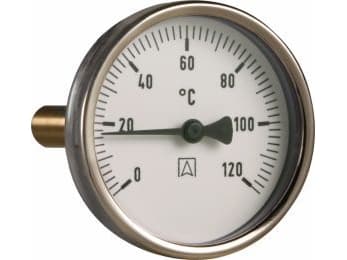 Afriso BiTh 80 bimetal thermometer, fi80 mm, 0 ÷ 120 ° C, L 150 mm, G1/2 '' ax, cl. 2 (63809)