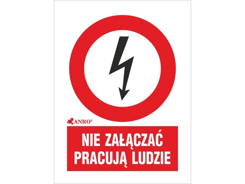 ANRO Warning plate Do not switch on, people are working 148 x 210mm (2EZA/Q4/F)