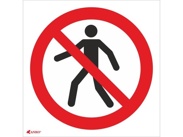 Selvklebende advarselsskilt /Ikke bestå/ IP/004/1/C1/F