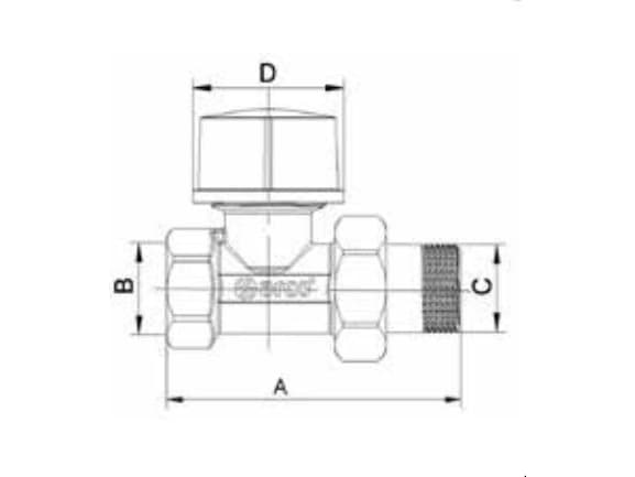 Arco Patteriventtiili M30 suora 1/2X1/2