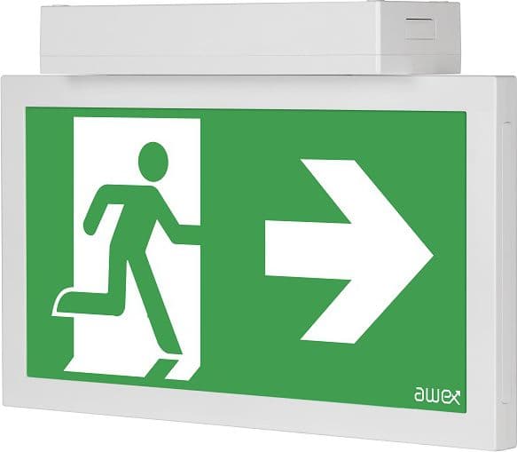 AWEX Emergency lighting fitting INFINITY II AC LED 1W 3h dual-purpose PT gray IF2ACS/1W/CSA/PT/GR - IF2ACS/1W/CSA/PT/GR