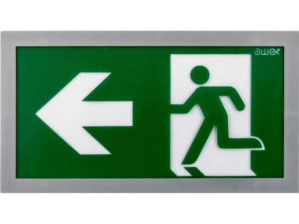 AWEX Emergency lighting fitting INFINITY II B LED 1W 1h dual-purpose PT gray IF2BWS/1W/CSA/PT/GR - IF2BWS/1W/CSA/PT/GR