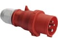 Pikkukuva 1 / 4: BALS CEE -pistokeH6 400V AC 16A 4 napainen, punainenMultigrip-kaapelin kevennys, Quick Connect®IP44 polyamidi