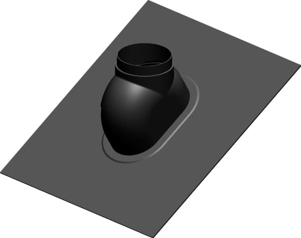 Konsept Svart takgjennomføring for skråtak 0-48 for avtrekkssystem 60/100 (F906354100)