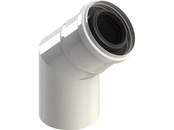 Konsept Luftforbrenningsalbue PP 87° 60 / 100 mm (F90664060/100)
