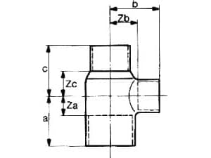 Conex 5000-sarjan kuparinen reduktiotiili 22 x 18 x 22mm (5130022018022)