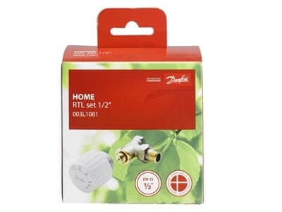 Danfoss FJVR 15 vinkelventil + FJVR 10-50 hode hvit 003L108