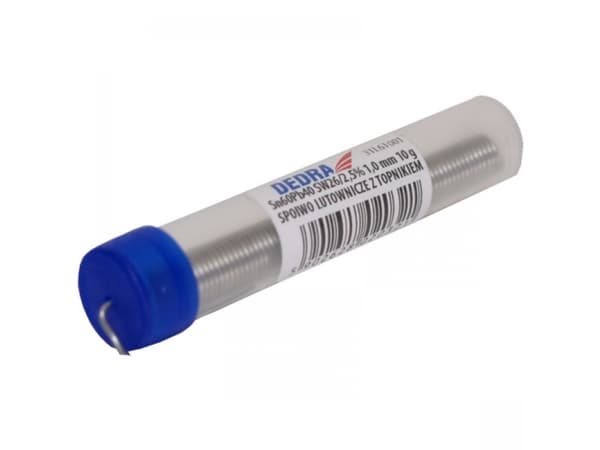 Dedra tina ja flux 1.0mm injektiopullo 10g (31L61001)
