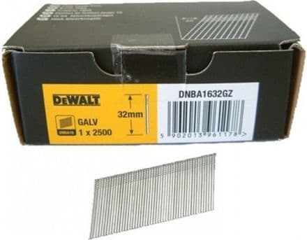 DEWALT 16 Ga dykker, galvaniseret, vinklet 20°, 63 mm, 2500 stk.