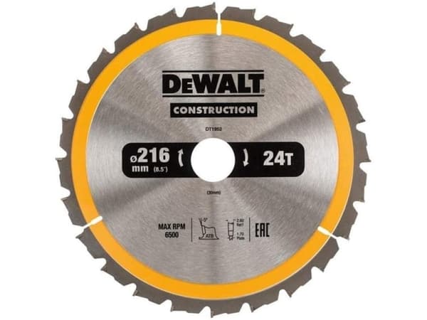 Dewalt pyörösaha 216x30mmx24z - DT1952-QZ - DT1952-QZ