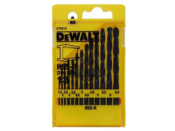 DeWALT DT5912-QZ, Borr, Borrsats, Högerrotation, Legerat stål, Metall, Olegerat stål, Stål, Valsat höghastighetsstål (HSS-R), 1.5 - 6.5 mm