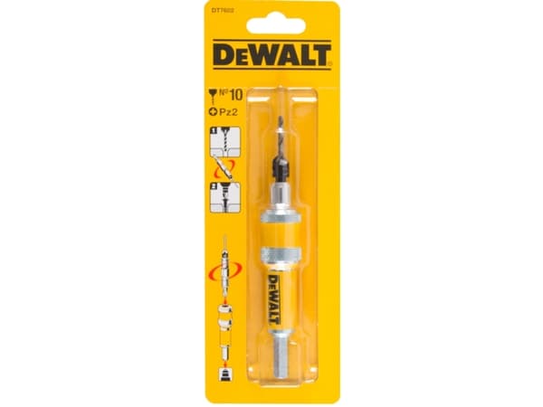 Dewalt Pilotborrkrona 5mm + försänkning + n°10 kontakt med Pz2-spets DT7602