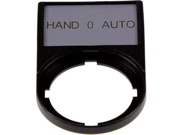 Eaton beskrivande skylt HAND-0-AUTO 50 x 30mm svart 22mm rektangulär M22S-ST-D12 (216493)