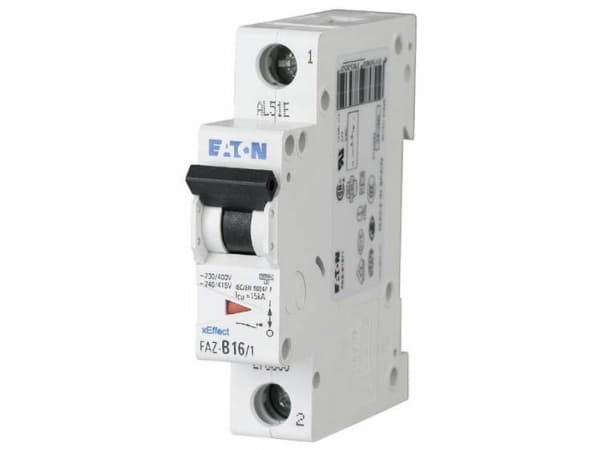 EATON Automatisk säkring, 1-polig, 10A, C-karaktäristik, 10 kA, 230 V, bredd 1 modul