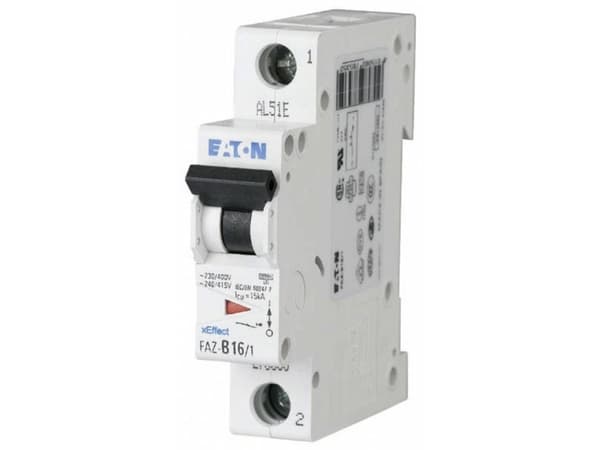 EATON Automatisk säkring, 1-polig, 10A, C-karaktäristik, 10 kA, 230 V, bredd 1 modul