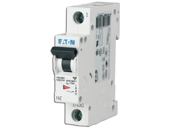EATON Automatisk säkring, 1-polig, 10A, C-karaktäristik, 10 kA, 230 V, bredd 1 modul