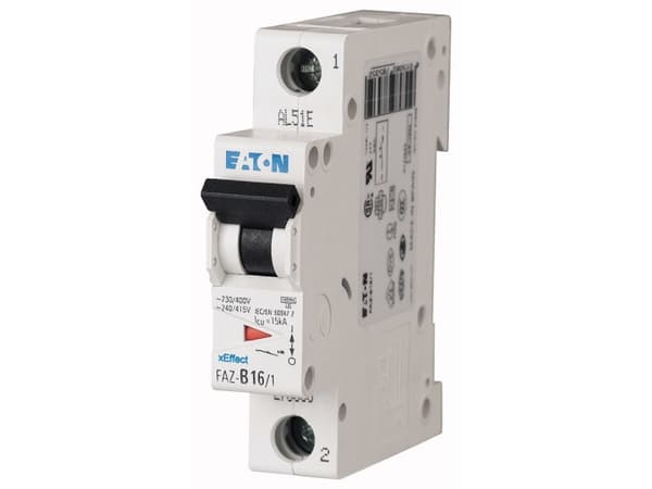 EATON Automatisk säkring, 1-polig, 10A, C-karaktäristik, 10 kA, 230 V, bredd 1 modul