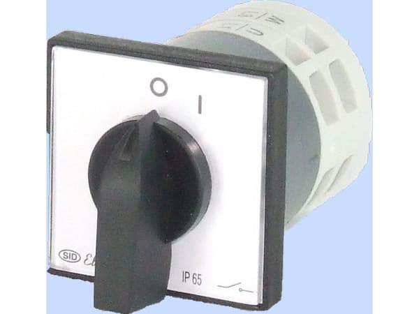 Elektromet Cam switch 0-1 3P 12A IP65 Arc E12-12 med plate (921201)