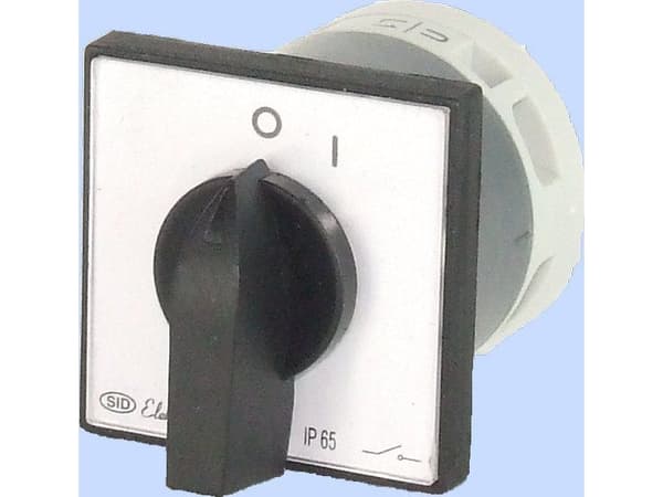 Elektromet Cam switch 0-1 1P 12A IP65 Arc E12-52 med plate (921252)