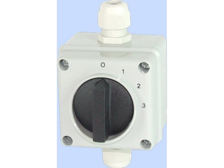 Elektromet Cam switch 0-1-2-3 3P 12A in housing IP65 Arch E12-63 (921263)