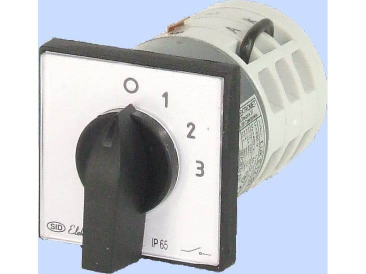 Elektromet Cam switch ammeter 0-1-2-3 3P 12A IP65 (921284)