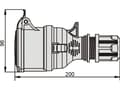 Miniatyrbild 2 av 2: Elektromet Rakt mobilt uttag TWIST GPP-32/4 röd 4P 32A 400V (921876)