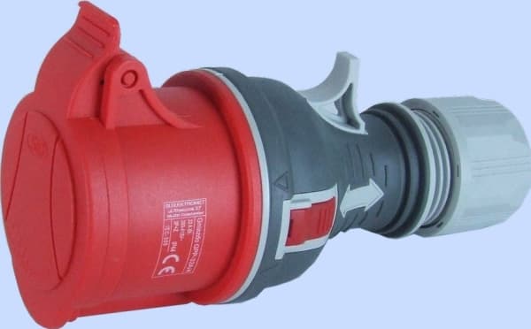 Elektromet Rakt mobilt uttag TWIST GPP-32/4 röd 4P 32A 400V (921876)