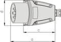 Pikkukuva 2 / 2: Kiinteä pistoke 16A 3P+N+Z 400V punainen IP44 MINI WSM 16 5 922060