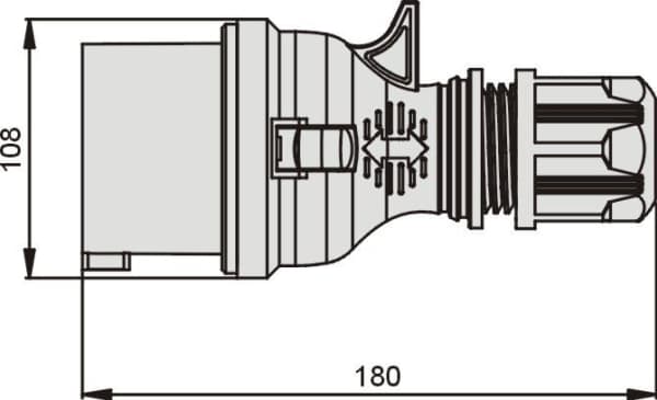 Portabel stickpropp 32A 5P 400V röd TWIST WPP 32/5 IP44 922075