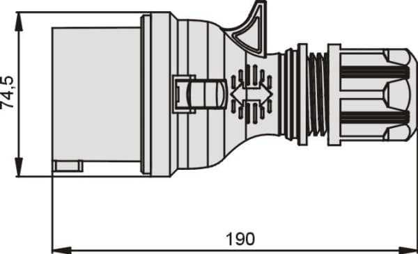 Elektromet Suora siirrettävä pistoke punainen TWIST 4P 32A 400V (922076)