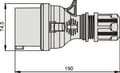 Pikkukuva 2 / 2: Elektromet Suora siirrettävä pistoke punainen TWIST 4P 32A 400V (922076)