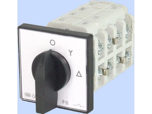 Stjerne-trekant kambryter 3P 40A IP65 Bend 40-22 med plate 924011