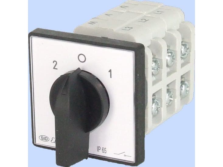 Elektromet Cam switch 2-0-1 3P 40A IP65 with plate Arc 40-72 (924072)