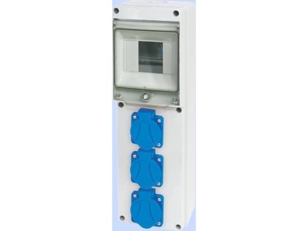 Elektromet Rakennuskeskus 4 moduulia, 3x16A 2P + Z RSE- 01 IP54 (942060)