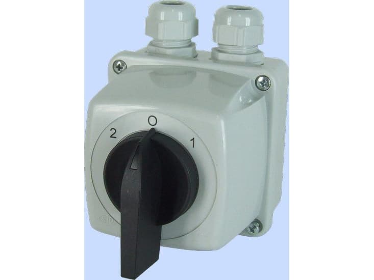 Elektromet Cam switch 2-0-1 3P 25A in housing IP65 Arch E25-73 (952573)
