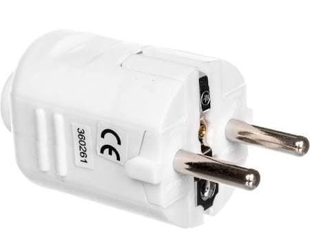 Emos Suora pistoke 10/16A 250V 2P + Z valkoinen YV-FA-4Z (P0034)