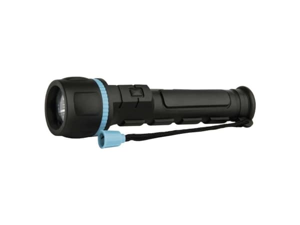 Emos P3861, Käsikokoinen taskulamppu, Musta, Sininen, Muovi, Kumi, LED, 1 lamppua, 3 W