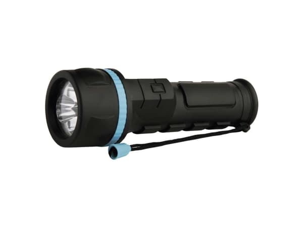 Emos P3862, Käsikokoinen taskulamppu, Musta, Sininen, Muovi, Kumi, LED, 1 lamppua, 3 W