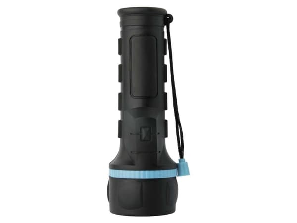 Emos P3862, Käsikokoinen taskulamppu, Musta, Sininen, Muovi, Kumi, LED, 1 lamppua, 3 W musta, Sininen