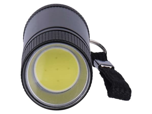 Emos P3894, Käsikokoinen taskulamppu, Musta, Alumiini, COB LED, 1 lamppua, 3 W