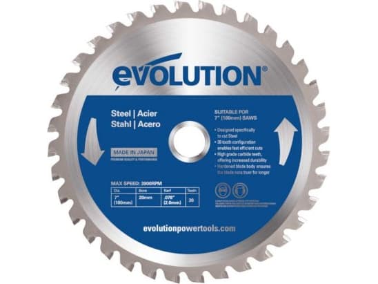 Evolution TCT saw for steel cutting 180mm 36z (EVO-180-36-S)
